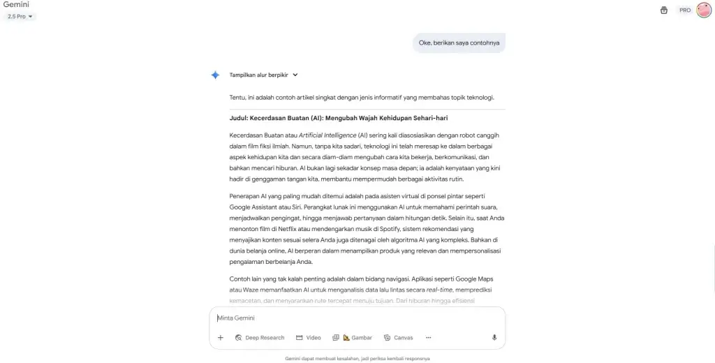 Cara Menggunakan Gemini
