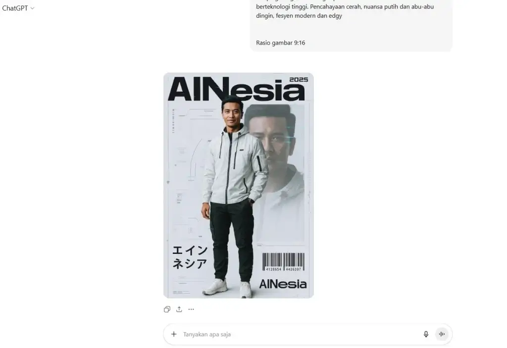 Prompt Membuat Poster Majalah Gaya Cyberpunk Keren